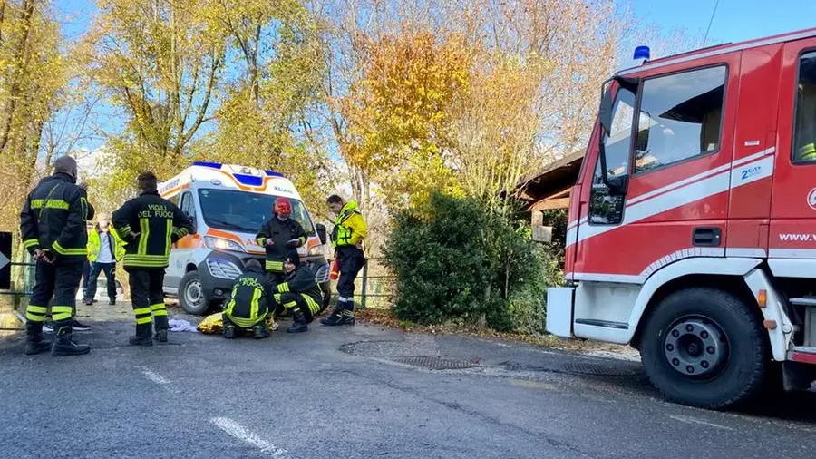 I soccorsi del cacciatore al parco Airone a Bedizzole