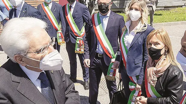 L'incontro con i sindaci: Mattarella nella visita a Brescia nel maggio 2021 - © www.giornaledibrescia.it