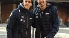 Per Michele (a sinistra) e Matteo Lamberti alla partenza per i mondiali di Abu Dhabi