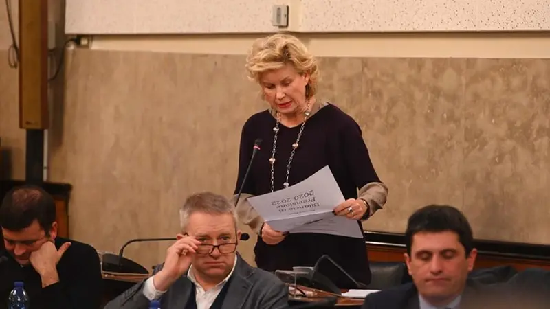 In consiglio. La consigliera delegata Diletta Scaglia