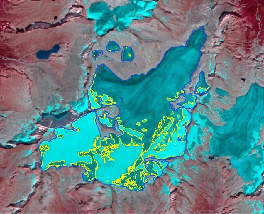 Le mappe che mostrano la sofferenza del ghiacciaio