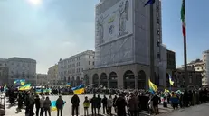 Manifestazione pro Ucraina domenica scorsa in piazza Vittoria - Foto Daffini