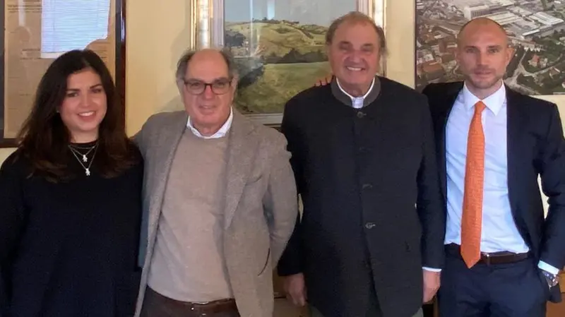 Enrico e Gianfranco Gnutti con i figli Carla ed Ermanno - © www.giornaledibrescia.it