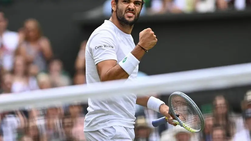 Matteo Berrettini, il campione di tennis che per la prima volta porta l'Italia a Wimbledon - Foto Ansa © www.giornaledibrescia.it