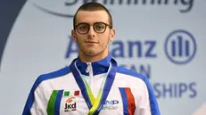 Il giovane nuotatore bresciano Federico Bicelli