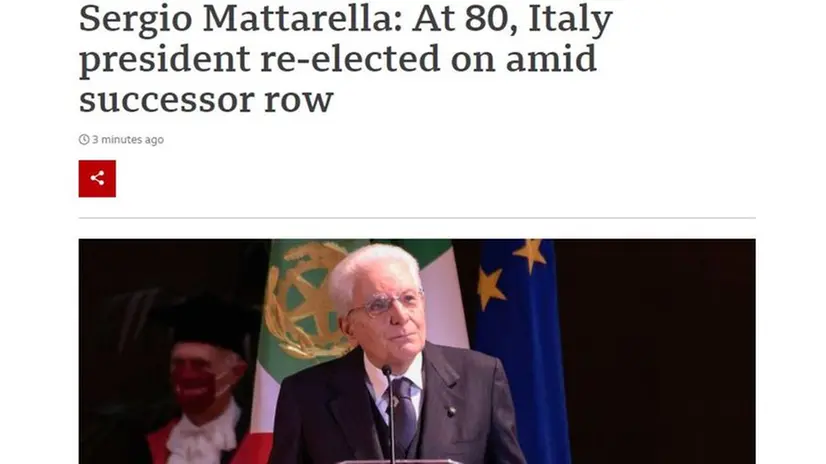 L'articolo della Bbc sull'elezione del Presidente della Repubblica