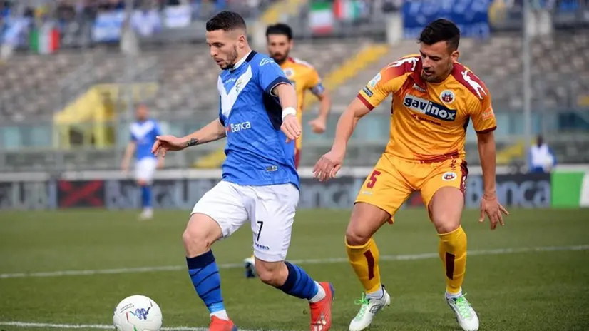 Spalek e Adorni durante una partita del 2019 - Foto New Reporter Nicoli © www.giornaledibrescia.it