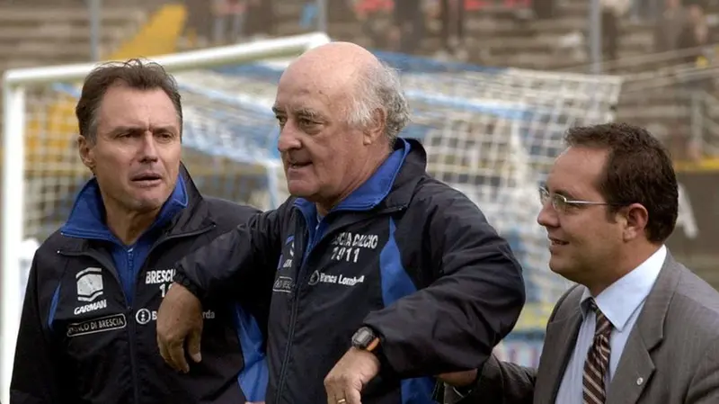 Mazzone con Menichini e il dirigente Cesare Zanibelli