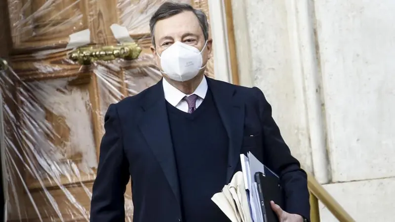 Mario Draghi - Foto Ansa/Fabio Frustaci © www.giornaledibrescia.it
