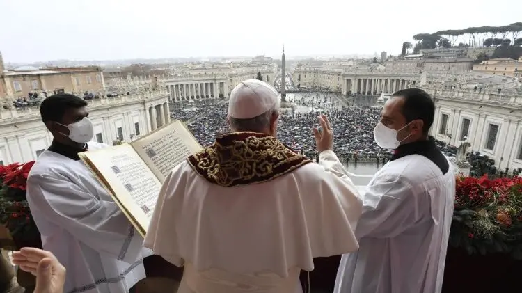 Papa Francesco durante la celebrazione della mattina di Natale - Foto Vatican News