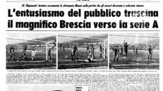 Il titolo del Giornale di Brescia del 26 maggio 1980 che celebrò la vittoria del Brescia sul Monza - © www.giornaledibrescia.it