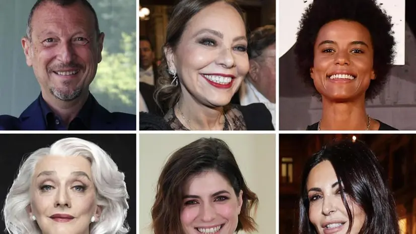 Ornella Muti, Lorena Cesarini, Drusilla Foer, Maria Chiara Giannetta e Sabrina Ferilli sono le cinque co-conduttrici di 
Sanremo 2022