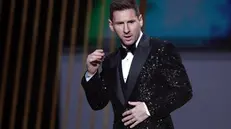 Il giocatore argentino Lionel Messi alla premiazione del Pallone d'Oro - Foto Epa © www.giornaledibrescia.it