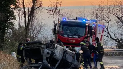 L'incidente in Maddalena - © www.giornaledibrescia.it