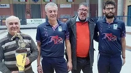 G. Pietro Benedetti e Alessio Sottili con sponsor e dirigenti