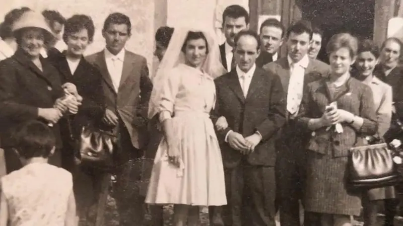 Le nozze di Rosa Contrini e Giacomo Tanfoglio a Pezzoro, il 30 settembre 1961 - © www.giornaledibrescia.it