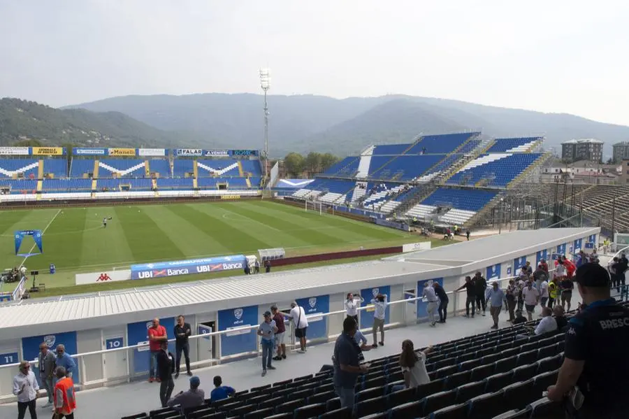 Lo stadio Rigamonti a settembre 2019, al suo esordio in serie A dopo il rinnovo - Foto New Reporter Nicoli © www.giornaledibrescia.it