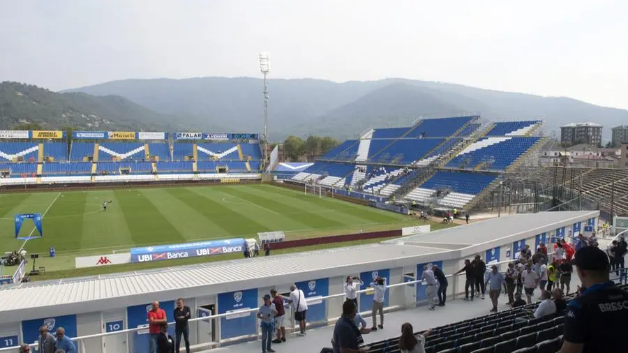 Lo stadio Rigamonti a settembre 2019, al suo esordio in serie A dopo il rinnovo - Foto New Reporter Nicoli © www.giornaledibrescia.it