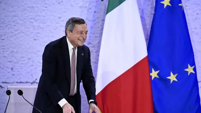 Il presidente del Consiglio Mario Draghi alla conferenza di chiusura del G20 di Roma - Foto Ansa  © www.giornaledibrescia.it