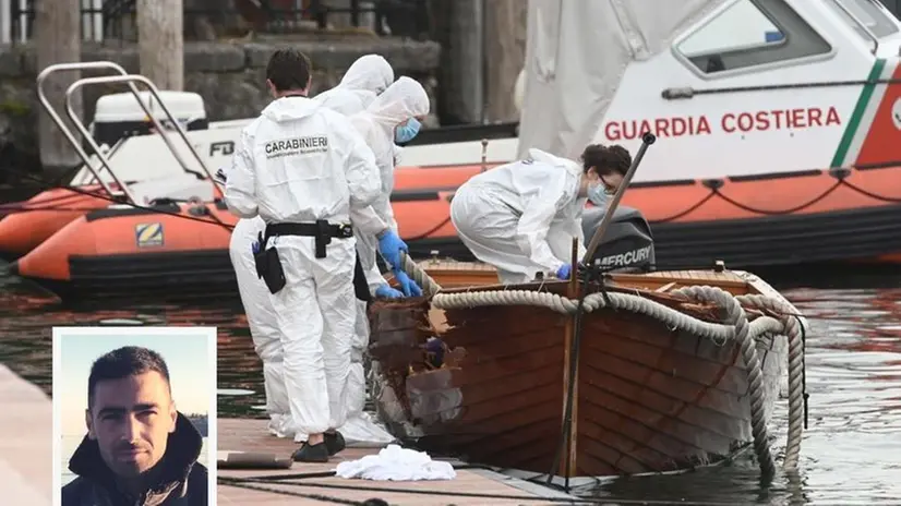 La scientifica esamina la barca squarciata su cui sono morti investiti Umberto Garzarella e Greta Nedrotti - Foto Gabriele Strada /Neg © www.giornaledibrescia.it