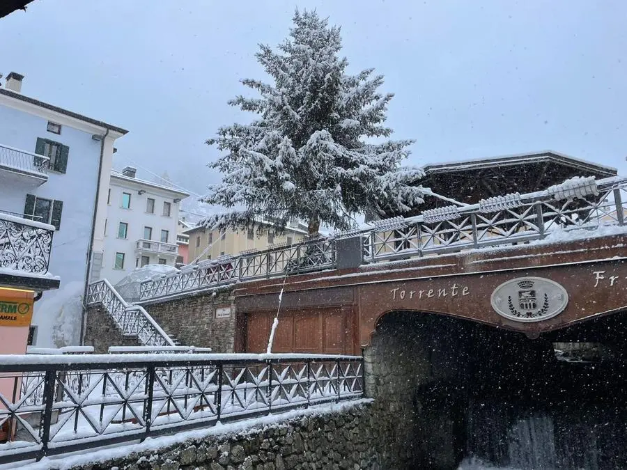La neve cade da sabato sera su Ponte di Legno