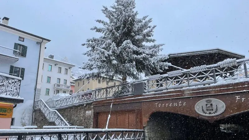 La neve cade da sabato sera su Ponte di Legno