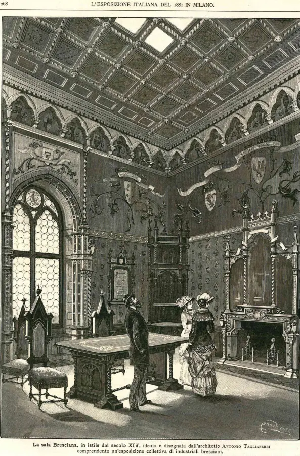 La sala Bresciana dell’expo di Milano del 1881