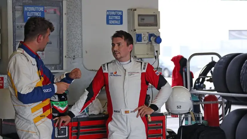 Cerqui e Lorenzo al circuito Porsche di Castrezzato
