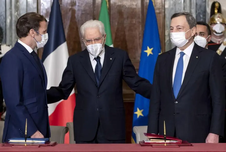 Draghi e Macron hanno firmato il «Trattato del Quirinale»