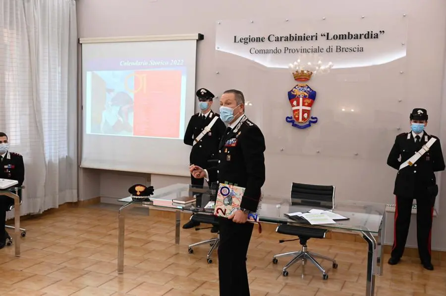 La presentazione del Calendario dell'Arma 2022 al Comando provinciale