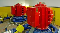 Le turbine dell'impianto idroelettrico di Monno di Iniziative Bresciane