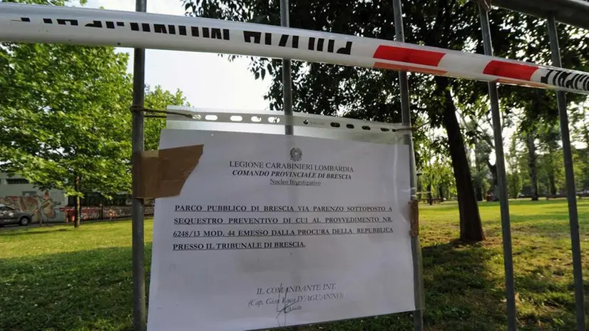 Il parco Parenzo prima della bonifica - © www.giornaledibrescia.it