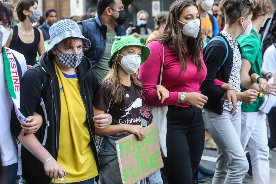 Manifestazione ambientalista a Milano con Greta Thunberg