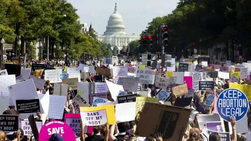 La marcia a Washington contro la legge anti aborto del Texas