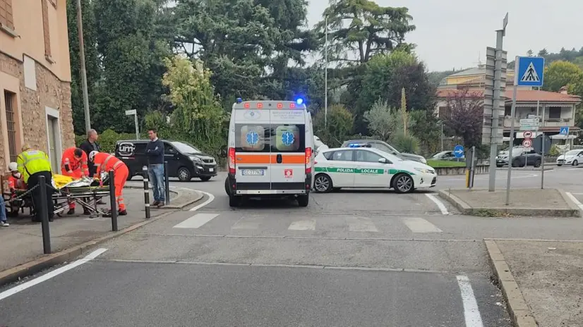 I soccorsi sul luogo dell'incidente a Coccaglio