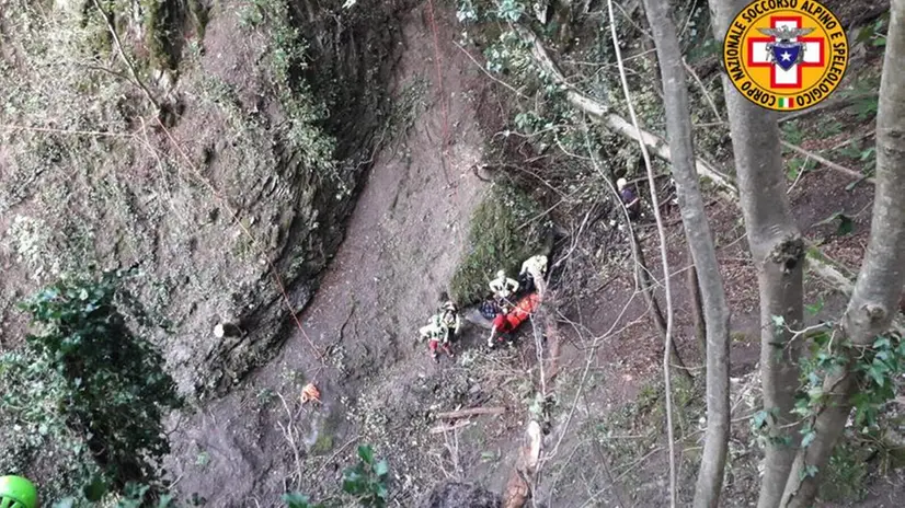 L'intervento del Soccorso alpino in Val Morino