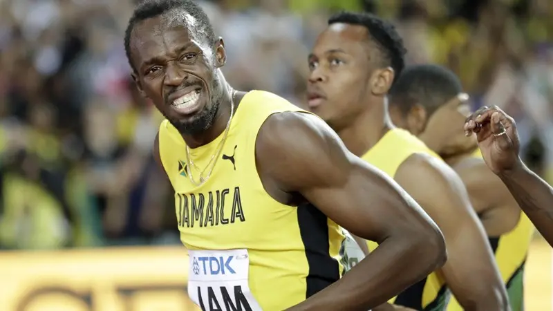 Nell'ultima gara di Bolt, (agosto 2017) l'infortunio alla gamba