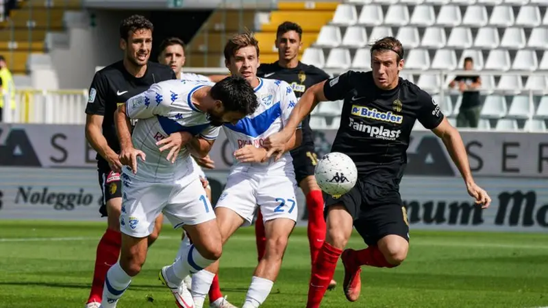 Il primo tempo di Ascoli-Brescia