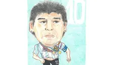 La vignetta di oggi illustra Diego Armando Maradona © www.giornaledibrescia.it