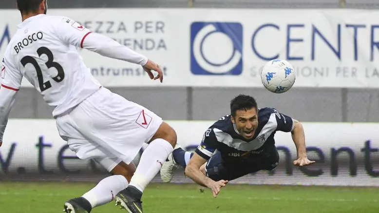 Il gol di Caracciolo contro il Carpi, era il 12 novembre 2017 - Foto Reporter © www.giornaledibrescia.it