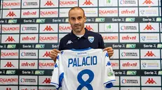 Rodrigo Palacio il giorno della presentazione dei nuovi giocatori del Brescia - Foto New Reporter Nicoli © www.giornaledibrescia.it