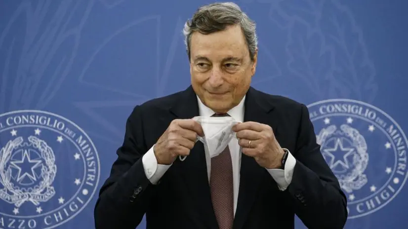 Mario Draghi - Foto Ansa Fabio Frustaci  © www.giornaledibrescia.it