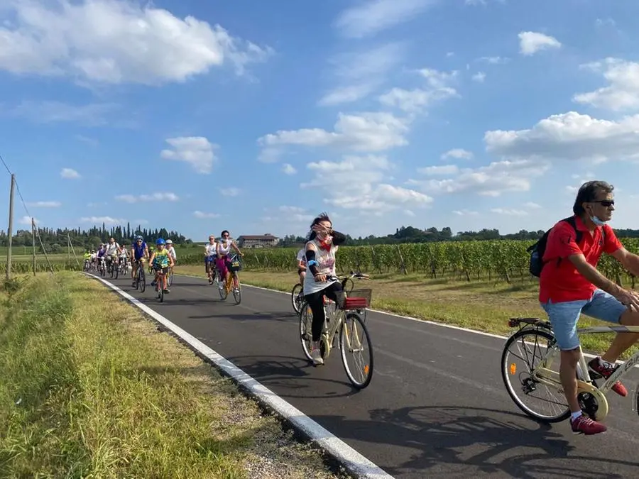 I partecipanti alla seconda giornata del Colnago cycling Fesitval