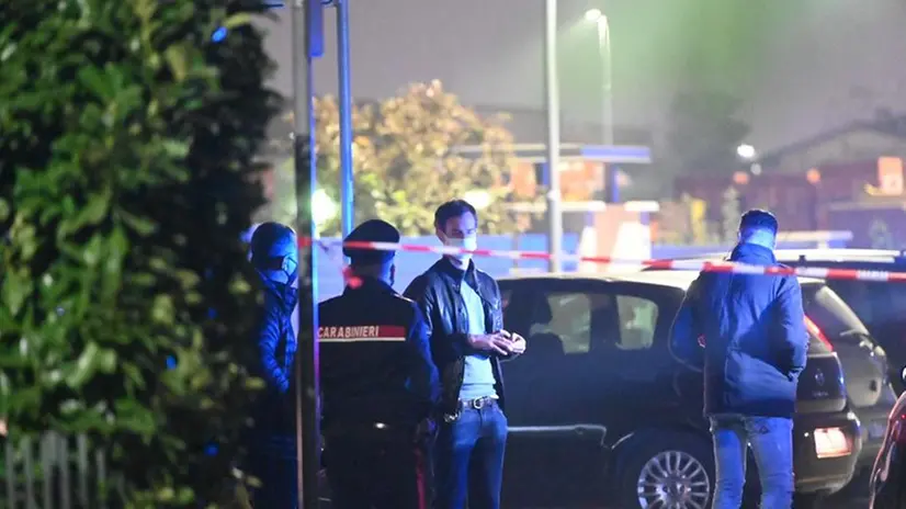 Carabinieri sul luogo del delitto a Castegnato