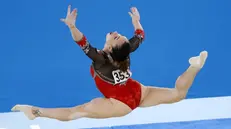 Vanessa Ferrari durante la finale in corpo libero alle Olimpiadi di Tokyo 2020