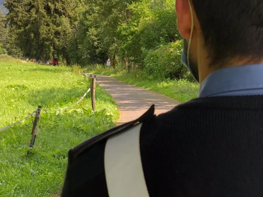 Il luogo in cui è stato trovato il cadavere a Temù