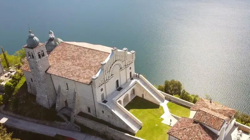 Il santuario visto dal drone - Foto Simone Bottura © www.giornaledibrescia.it