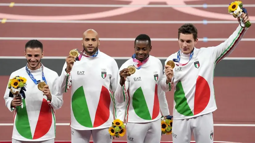 Le premiazione di Jacobs, Tortu, Patta e Desalu a Tokyo 2020