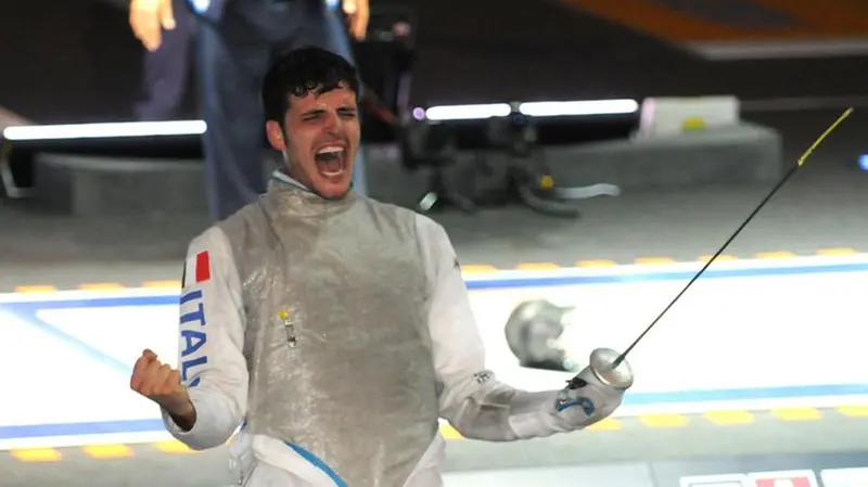 Andrea Cassarà dopo la vittoria ai Giochi Olimpici di Londra nel 2012