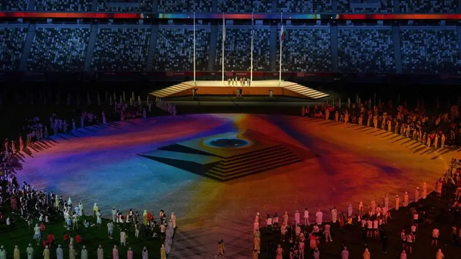 Le foto dello Stadio Olimpico a Tokyo per la cerimonia di chiusura dei Giochi 2020